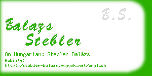 balazs stebler business card